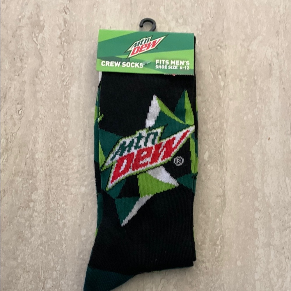 Men's Crew Socks - Black and Green